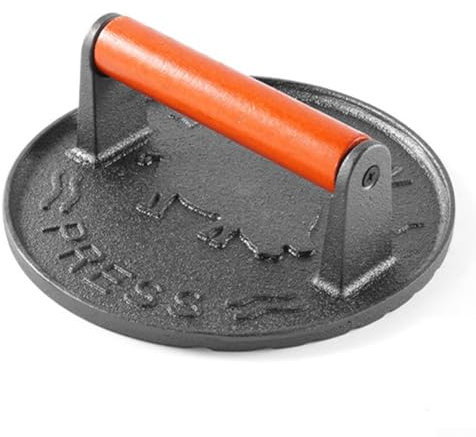 Convenient 7 inch Diameter Burger Press for Sealing in Juices and Caramelizing Shells