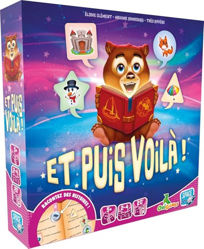 Asmodee - Space Cow - ET Puis Voila - Jeux de société - Jeu de société pour Enfants : Racontez Votre Propre Histoire ! Jeu narratif pour Toute la Famille dès 5 Ans - 2 à 4 Joueurs, Version Française