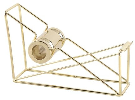 Leapiture Desktop-Kleberollenhalter, Metall-Hohlbandspender, Bürozubehör, Haltbarkeit, Genauigkeit für das Schulbüro (Gold)