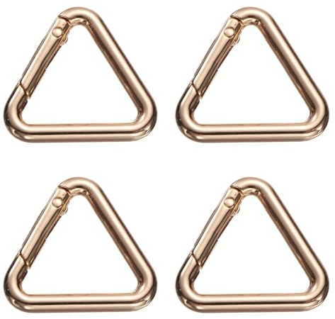 QUARKZMAN 4Pz Anello a Molla Triangolare 1.3 Fibbia Metallo Molla Clip a Scatto Trigger per Portachiavi Borse Borsa Borse a Mano Appendere Artigianato Fai da Te Accessori Decorazioni, Oro