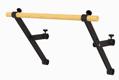 JK FITNESS Spalliera Svedese Multifunzionale in Legno e Acciaio | Barra per Trazioni e Prese Dip | Scala per Ginnastica, Scala Svedese, Spalliera Palestra O Casa | Robusto (Wally Bar per SPALLIERA)