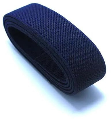 Cinturón de falda de pantalón duradero de sarga de color popular de 2,5 cm de ancho/accesorios de costura de ropa/banda elástica/banda de goma - Azul marino - 25 mm