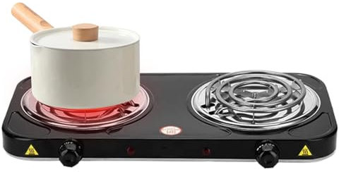 Elektrische Heizplatte, elektrischer Kohleanzünder, kompakter elektrischer Campingkocher, Kohleanzünder, mehrere Sicherheitsvorrichtungen zum Kochen