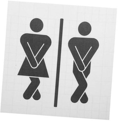 KONTONTY Bathroom Door Sticker PVC Restroom Sign for Men and Women Toilet Decor Bathroom Signs for Door Easy to Install Wall Stickers