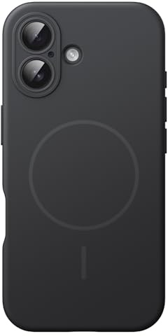 JETech Magnetiskt Silikonskal för iPhone 17 6,3-Tum, Kompatibel med MagSafe, Silkeslen Känsla, Skokabsorberande Telefon Case Fodral med Kameraskydd (Svart)