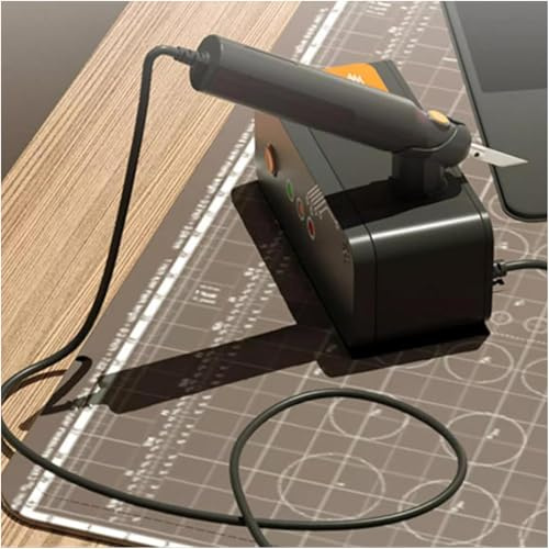 Wsexyy Cuchillo Cortador Ultrasónico De 30 W, Cortador Ultrasónico De Mano, Corte por Vibración De 31 KHz con 25 Cuchillas De Repuesto (8 Tipos Diferentes), Adecuado para Plásticos, Acrílicos