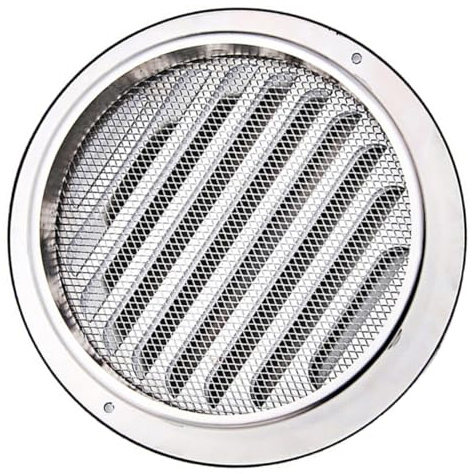 SHINEOFI Stainless Steel Air Vent Cover Flat Hood Ventilation Grille for Exterior Wall Dryer Vent Hood with Insect Screen for Bathroom Kitchen Laundry