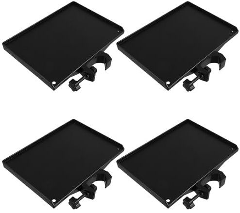 MERRYHAPY 4pcs Multi-functional Microphone and Sound Card Tray 200x140mm for Live Streaming Phone Tripod Stand Accessory Organizer Compatible with Xlr Cable Holder and Audio Equipment