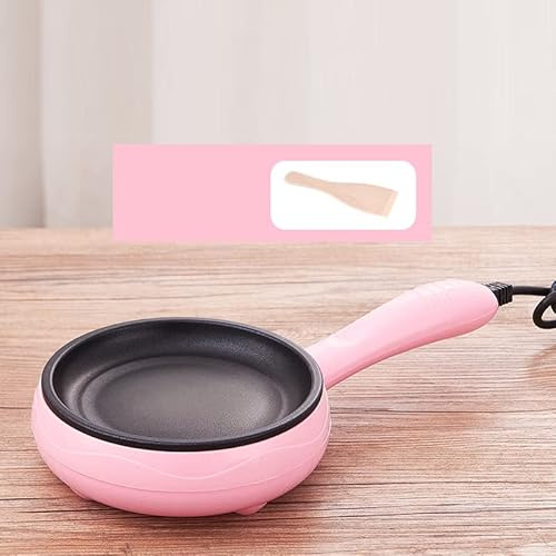 OEBUAFI Cuociuova Multifunzionale 2 in 1 in Acciaio Inossidabile, Padella Antiaderente, Bollitore per Uova con Spegnimento Automatico per Dormitorio Domestico in Plastica PP (PINK)