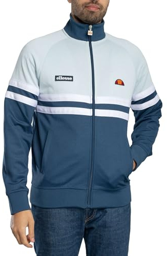 Ellesse Men's Rimini Track Jacket, Blue/Light Blue