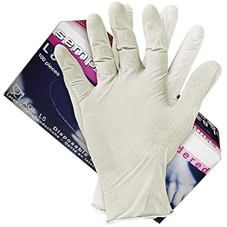 Semperguard Latex - Guanti monouso in lattice, confezione da 100 pezzi