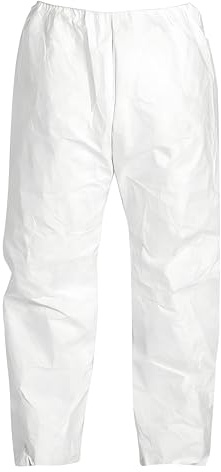 DuPont Tyvek 400 Disposable Protective Pant with Elastic Waist, White, Medium, 50-Pack