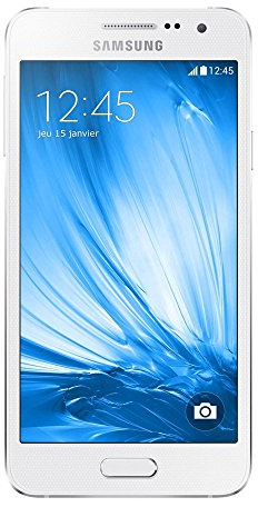 Samsung Galaxy A3 Téléphone portable débloqué 4G (Ecran: 4,5 pouces - 16 Go - Simple SIM - Android 4.4 KitKat) Blanc