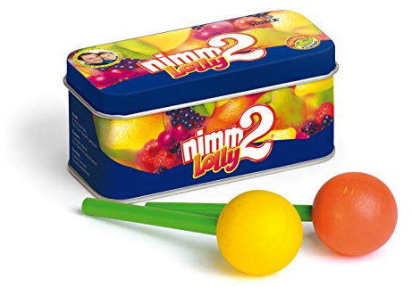 Erzi 14371 nimm2 Lollies aus Holz in der Dose, Kaufladenartikel für Kinder, Rollenspiele