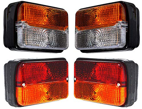 APSMOTIV Clignotant avant et feux arrière avec ampoule pour tracteur Massey Ferguson Deutz Fahr 1673840M91 1673841M91 1678580M91 1678840M91