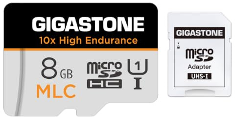 [10x High Endurance] GIGASTONE MLC 8GB Industrial MicroSDXC Karte mit Adapter,85/15 MB/s 4K Videoaufnahme für Security Cam,Dash Cam,U3 V30 C10 [5-Jahre kostenlose Datenwiederherstellung]