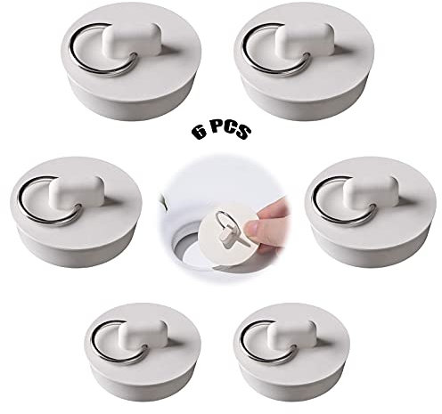 Gummi Waschbecken Stopper 6 Stück Gummi Abflussstopfen Set Silikon Abflussstopfen Mit Aufhängering Stecker Ablaufstopfen Set Für Küche Bad Waschbecken Badewanne Verstopfung Gegen Entwässerung