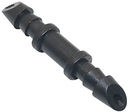 XinYuan Pipe Fittings 1/4 Oblique Barbed Hose Connector for Inner Diameter 4mm Pipe Tube Repair Coupling Plumbing Pipe Fittings 50Pcs Plastic (Color : Black)