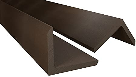 Endorphin WPC Abschlussleisten für WPC Terrassendielen 110cm - Höhe 4,5cm / Breite 5,5cm - 10er Set Braun - Abdeckleisten für Bodendielen - Wetterfest und Pflegeleicht - Gesamtlänge: 11m