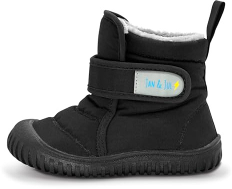 JAN & JUL Toasty-Dry vattentäta vinterstövlar för småbarn, Toasty Dry Black, 21 EU