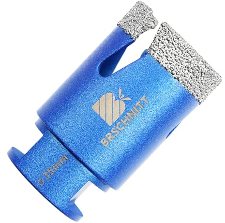 Diamant Fliesenbohrer 35mm - BRSCHNITT M14 Diamantbohrer Lochsäge für Fliesen Porzellan Keramik Marmor Granit Bohrungen, für Winkelschleifer