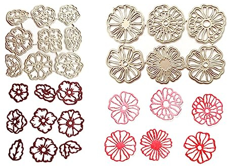 JAWSEU 2 PCS Stanzschablone Hintergrund, Grußkarte Metall Stanzformen, Prägeschablone Prägefolder Schablone für DIY Album Papier Karten Umschlag Scrapbooking Handwerk