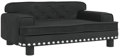 vidaXL Hundebett Schwarz 70x45x30 cm Samt