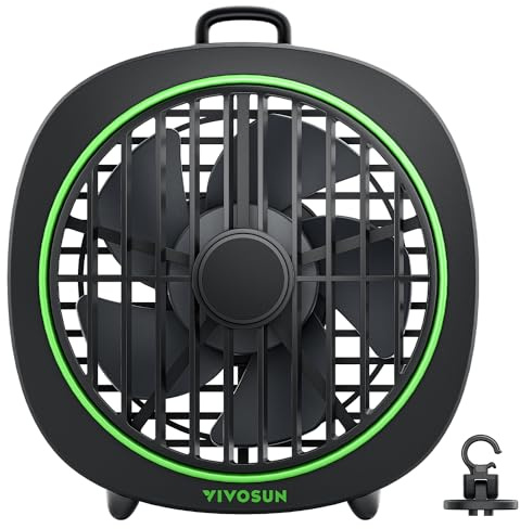 VIVOSUN AeroWave D4 Ventilateur de culture à pince 10 cm avec crochet, 3 vitesses, flux d’air puissant et silencieux, angle réglable pour hydroponie et refroidissement, lot de 1