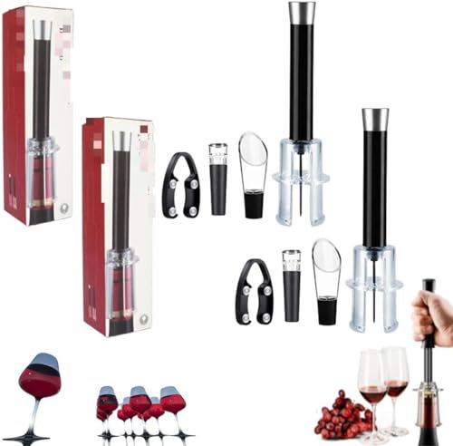 Air Pressure Pump Wine Opener Set, Portable Bottle Opener Pump Needle, Simple Wine Cork Remover (2 Pcs)