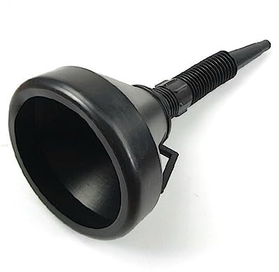 PartyKindom Entonnoir en Plastique Noir avec Filtre à Mailles pour Remplissage Rapide D'huile Moteur et Kérosène, Adapté pour Moto et Voiture, Embout Large et Extension Flexible Amovible