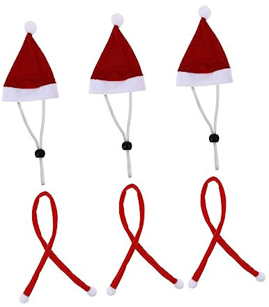 BESPORTBLE 4sätze Mini Weihnachtsmütze Und Schal Set Für Haustiere Verstellbare Bequeme Rote Weihnachtsdekoration Für Kleine Hunde Und Katzen Teiliges Set Für Festliche Anlässe Und