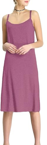 Jamron Mujer Tallas Grandes Combinación Vestido Interior Enaguas para Vestidos Largos Camisones sin Mangas (S-5XL)