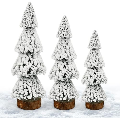 HEKOBAG 3 Stück Mini Weihnachtsbaum Deko Künstliche Tisch Tannenbaum 15/20/25cm Kleine Kunsttannenbäume Weihnachtsbaum Tischdeko Christbaum Miniatur Tannenbaum für Weihnachtsdeko DIY Schaufenster