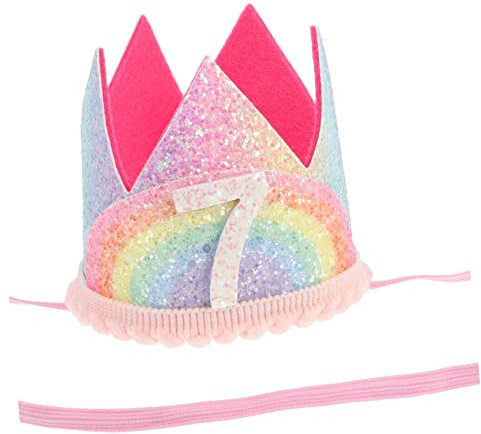 Hoement Kreative Geburtstag Krone Bunte Geburtstagshut Mit Glitzer Jahre Zahl Für Kindergeburtstagsfeiern Fotorequisiten Und Unvergessliche Momente