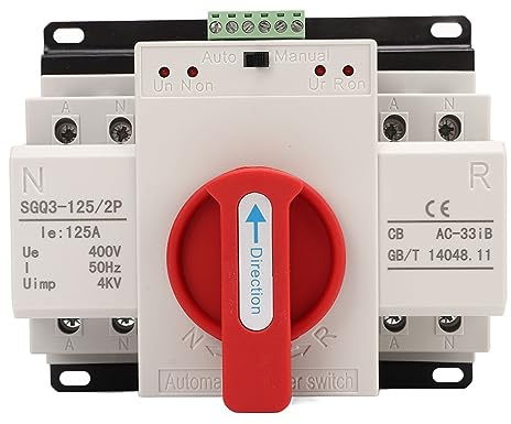 QTAZMJPB Interruptor de Transferencia automática de Doble Potencia 125A Tamaño pequeño 400V Interruptor de Cambio de generador de Doble Potencia para
