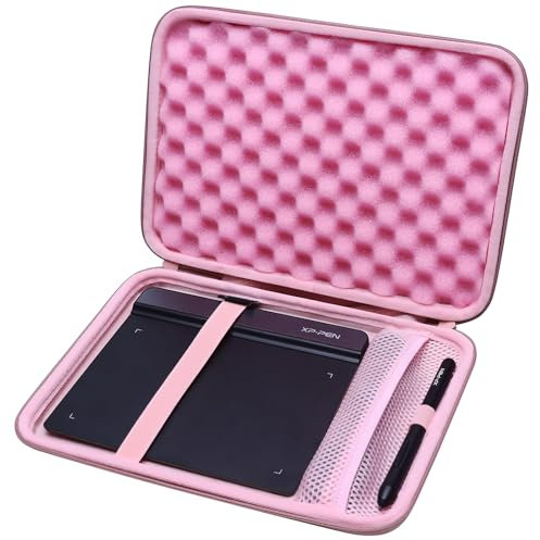 LTGEM Tablet Case for Wacom Intuos Small Graphics Drawing Tablet fits Model # CTL4100 or XPPen Graphics Tablet fits Model # StarG640 (Rose Gold)
