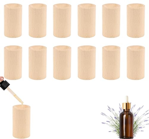 12 Stück Holz Duftöldiffusoren Duftdiffusor ätherische Öle aus Holz Holzdiffusor Ätherische Öle Diffusor für ätherische Öle aus Holz Aromadiffusor Holz für Wohnzimmer Schlafzimmer Büro Badezimmer