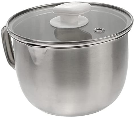 COLLBATH Separatore Di Grassi in Acciaio Inossidabile Contenitore Per Olio Filtro Multiuso Metallo Per Zuppe Salsiera Pratica Anti Scottatura Beccuccio Ad Arco