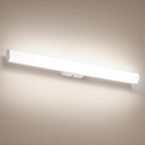 OOWOLF Spiegellampe Badezimmer, 80cm, 30W 4000K, IP44 Wasserdicht, für Bad, Schminktisch & Schrank, Weiß