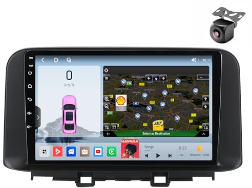 Android 14 Autoradio für Hyundai Encino Kona 2018 2019 2020 2021 2022 GPS Navigation 9 Zoll Kapazitiver Touchscreen Auto Stereo Mit Radio SWC FM RDS QLED Carplay Android Auto (M200S 8core 2+32G)