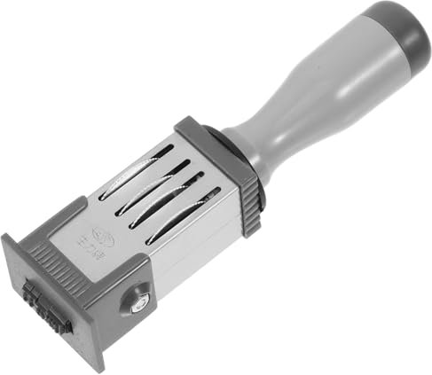 Angoily Zeitstempel Büro-Datumsstempel Tragbarer Datumsstempel Einstellbarer Datumsstempel Dateidatumsstempel Datumsstempel für den täglichen Gebrauch kleiner Datumsstempel Metall