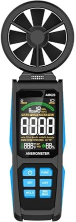 AYJYZHIAG Anémomètre numérique Intelligent de Poche AM620, échelle de Vitesse du Vent, Mesure avec précision la Vitesse du Vent et la température