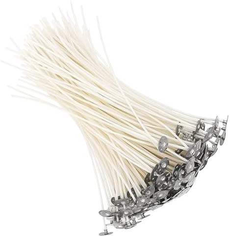 200 Pcs Candle Wicks, Organic Soy Pre Waxed Cotton Candle Wick 12 cm Long, Long Lasting Pre-Waxed, Pre-Waxed Cotton, Perfect for DIY Candle Making