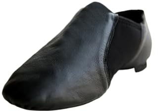 Jazzskor kvinnor dans män stretch stövlar slip-on sneaker, Svart, 36
