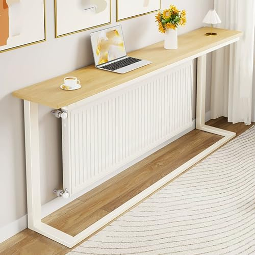 Meuble Radiateur Grille Cache Radiateur en Métal Consoles Canapés-lits Étagères de Rangement pour Hall D'entrée Couloir Ou Salon(White,80x80x20cm/31x31x8in)