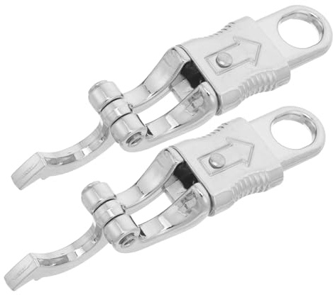 HOLIDYOYO 2 Stück Zinklegierung Paracord Snap Haken Schnellverschluss Schnapphaken für Führstrick Pferd Outdoor Vielseitig für Reiten Training und Wettkampf Silber