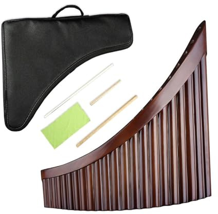 Panflöte Für Erwachsene 22 Pfeifen Panflöte In C Tonart Traditionelles Holzblasinstrument Handgefertigt Aus Bambus(Right Hand)