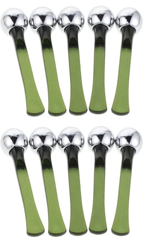 NOLITOY 10stücke Augencremeroller aus Metall Augenmassage-applikatorstab Gesichtsmassagegerät für Creme-anwendung Schwellungen und Regeneriert Haut