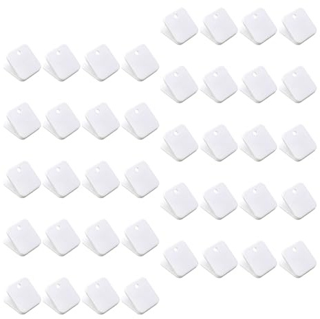 ULTECHNOVO 40 pièces Clips de Dossier Plastique Blanc Pinces de Bureau Polyvalentes pour Organisation de Documents et Tri Rapide des Papiers Scolaires et Professionnels