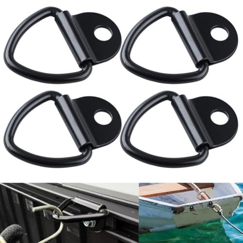 Opatiny Juego de 4 u 8 anclajes de amarre, montaje de tornillo de 12 mm, capacidad de carga de 450 kg para asegurar la carga en remolques, camiones y